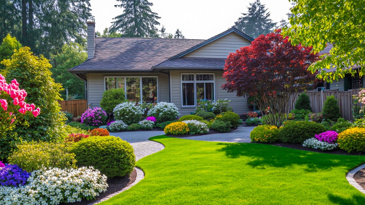 Landscaping professional inspecting plant beds and trimming tools before refining a Madison property